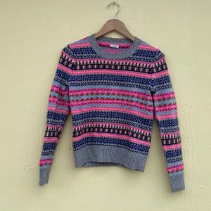 J Crew Sweater in Pink/Gray Size S